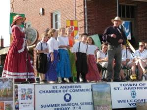 Entertainers on the Ceili stage