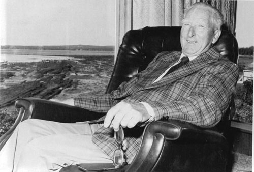 Earl Caughey in favourite chair