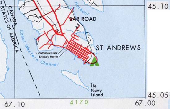 Map of St. Andrews Area in New Brunswick