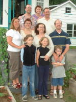 BR Ken, Donna, Thom.  MR Nan, Trudy, Sue, Chris.  FR Emily, Jessie, Cameron.  2002
